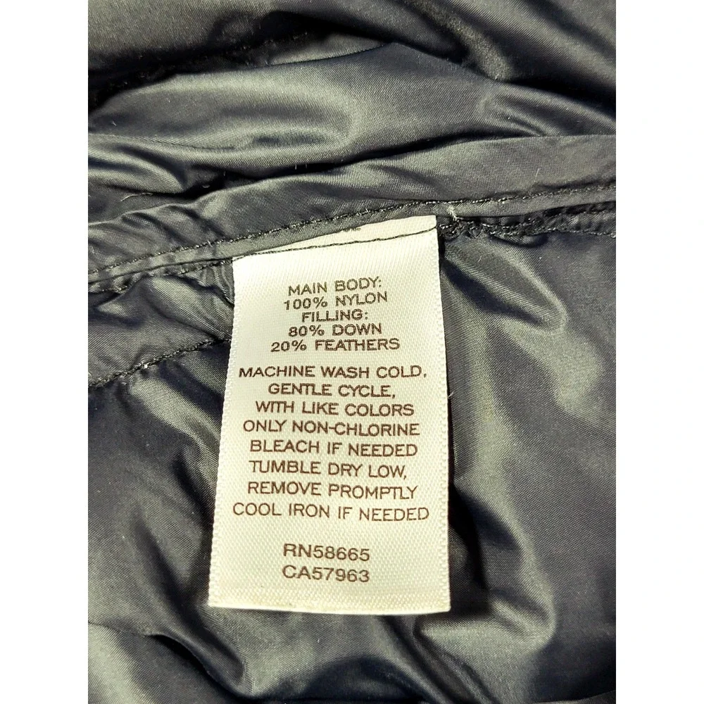 The Rail Mens Down Quilted Puffer Bomber Jacket Black Full Zip XL Urban Techwear